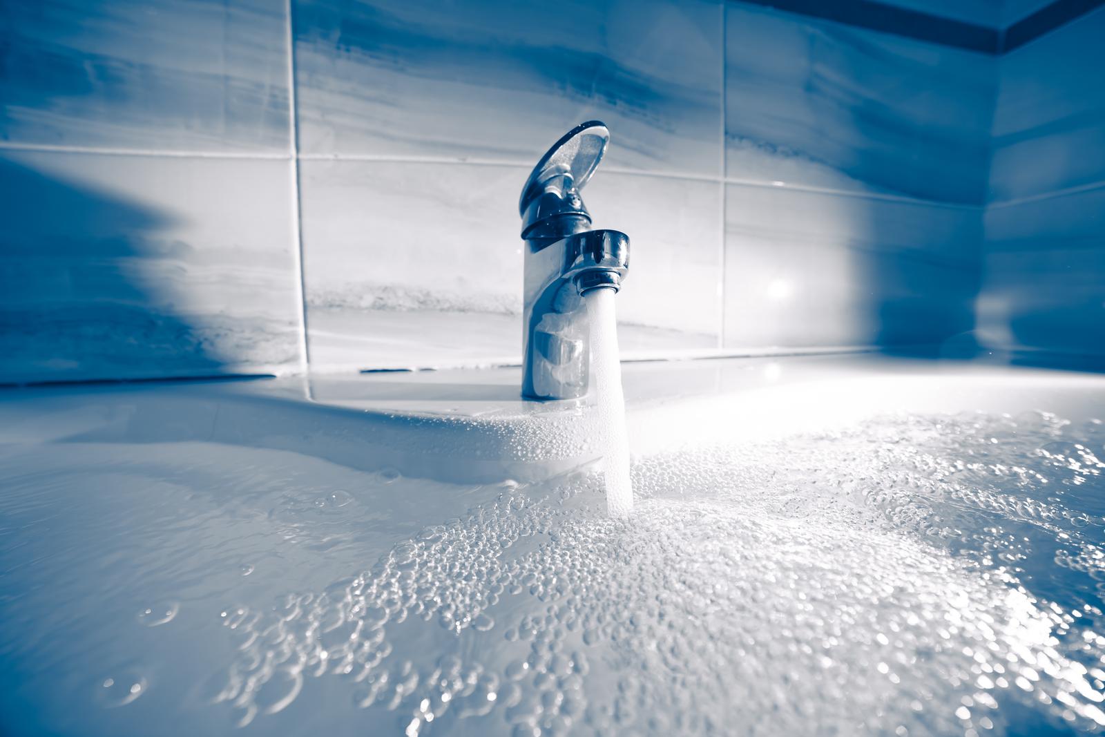 Faucet running water