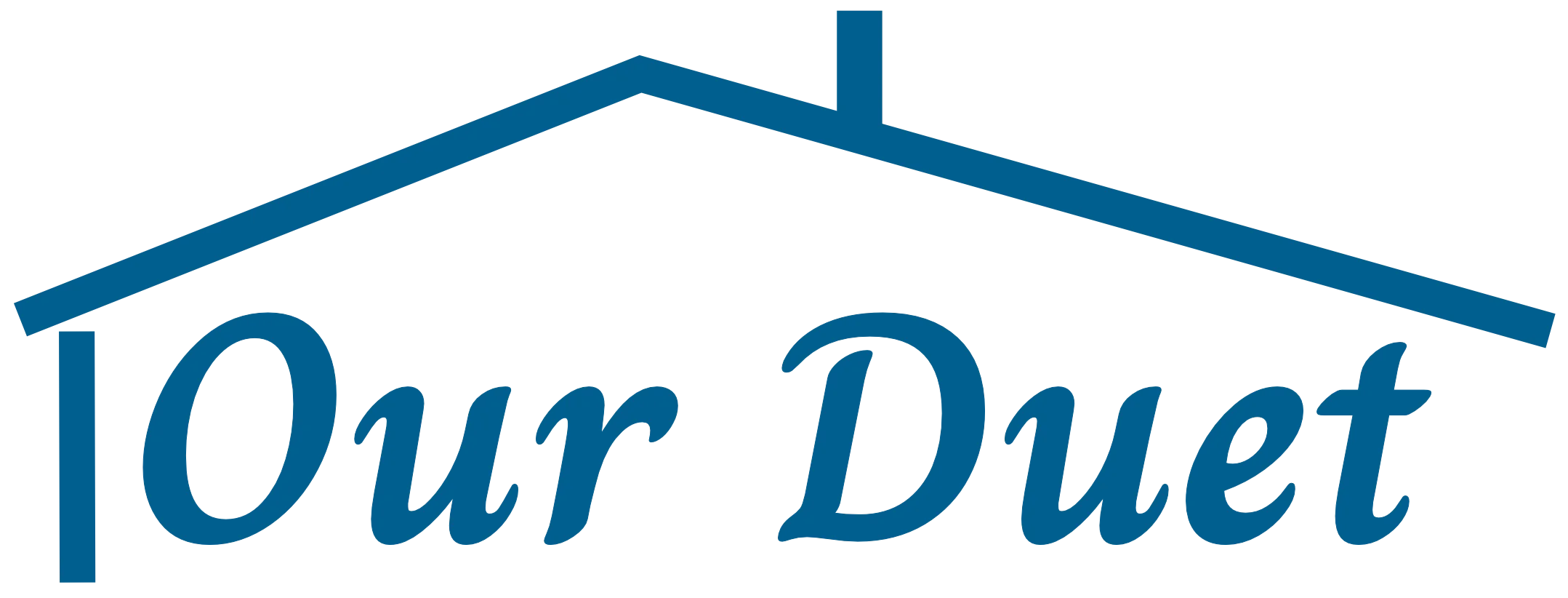 Our Duet website logo with a house outline on it